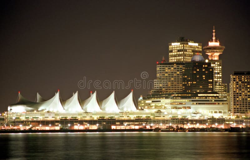 The city of Vancouver by the night. Vancouver skyscraper stock images, royalty-free photos and pictures