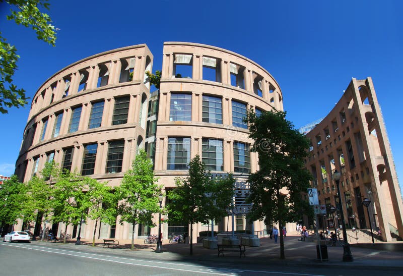 Vancouver BC Public Library Canada Stock Photo Image of central, city