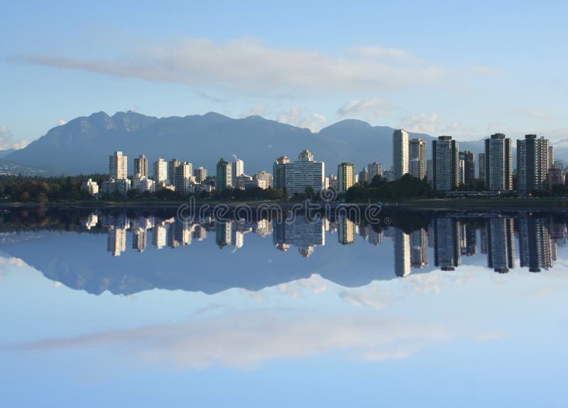 Vancouver Skyline reflected