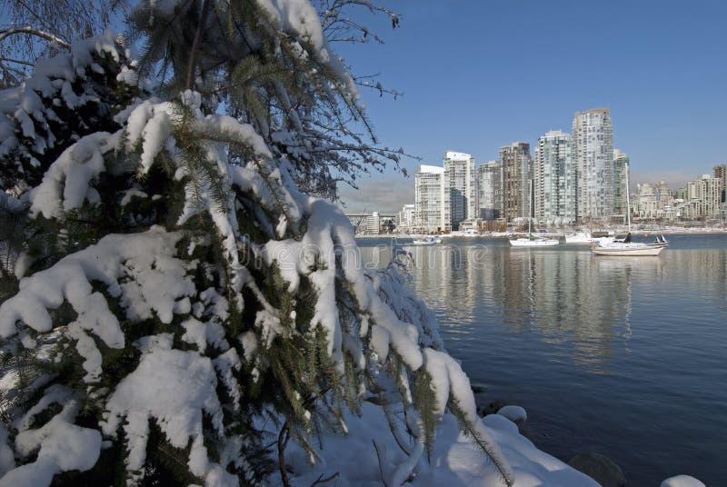 Vancouver in winter stock image. Image of winter, british 23068367