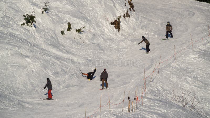 People skiing at Vancouver Canada. People skiing at Vancouver Canada