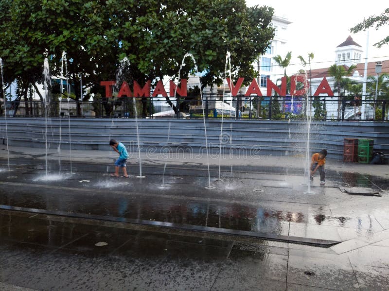 Vanda estaciona outro lado da beleza da cidade de bandung foto de stock