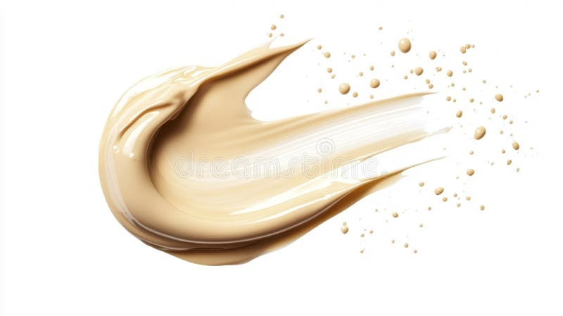 Vanilla Cream Pinselstrich im weißen Hintergrund vektor abbildung