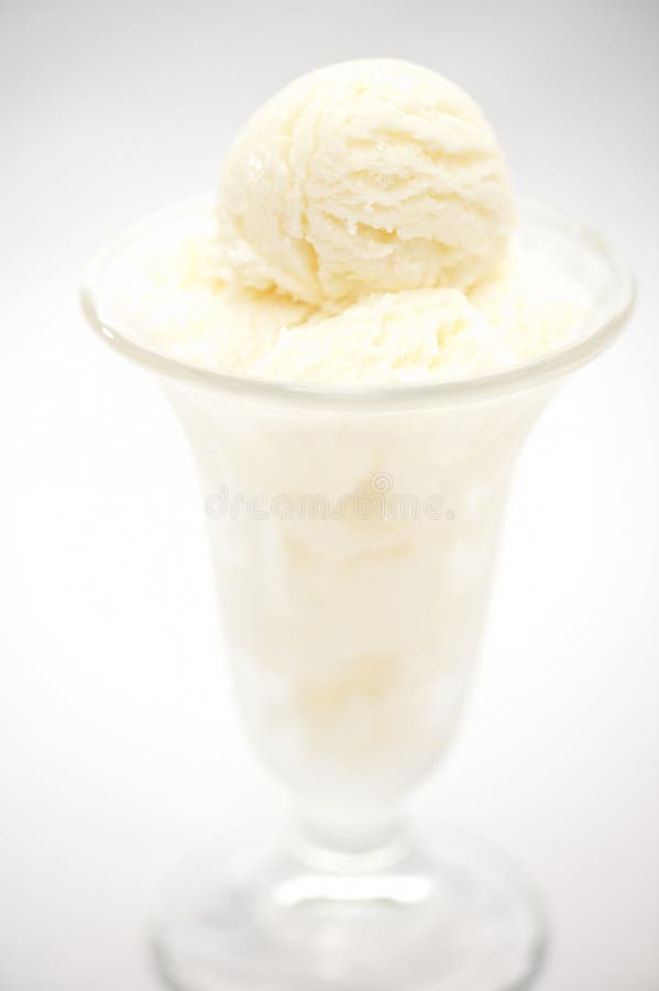 Vanilla Ice Cream In Glass Cup Stock Photo Image of white, cold 9851392