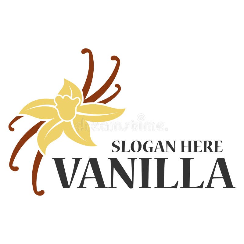 Vanilla logo template stock vector. Illustration of natural - 91811445