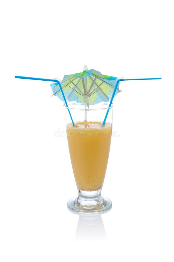 Vanilla shake with umbrella