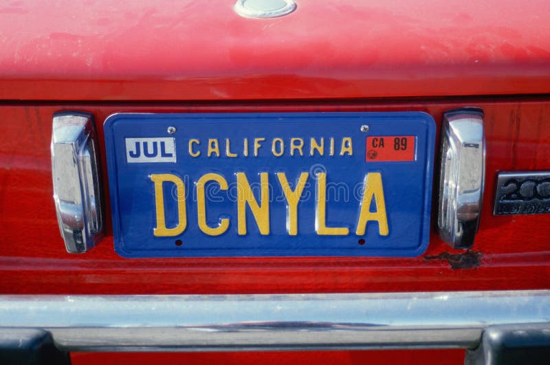 Vanity License Plate California Editorial Photo Image of automobile