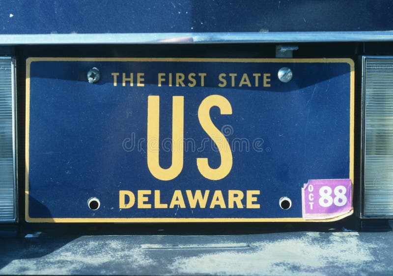 Delaware Vanity Plate Stock Photos Free & RoyaltyFree Stock Photos