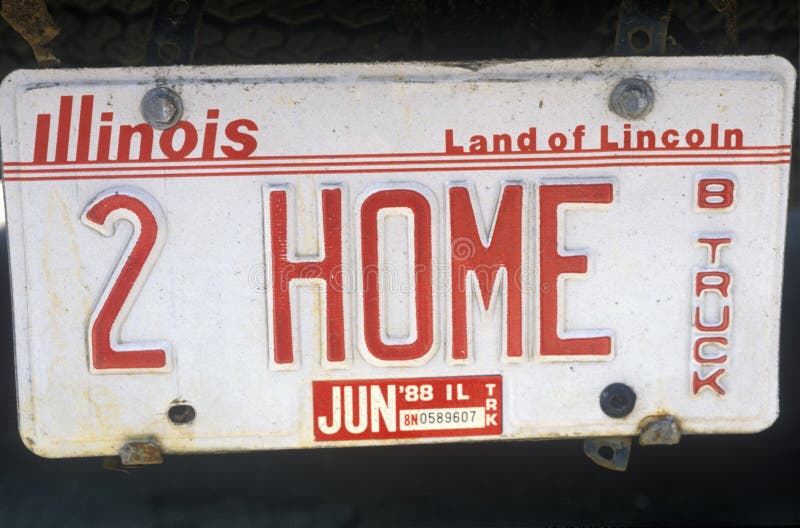 Vanity License Plate Illinois Editorial Photography Image of road