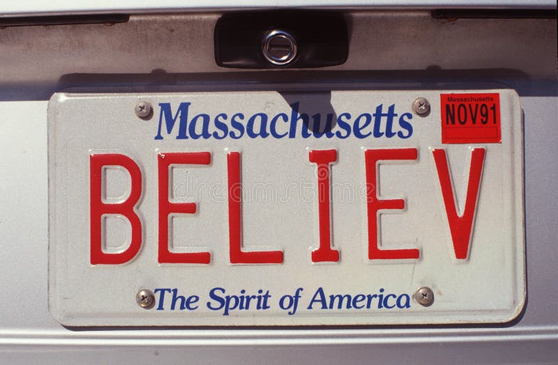Vanity License Plate - Massachusetts