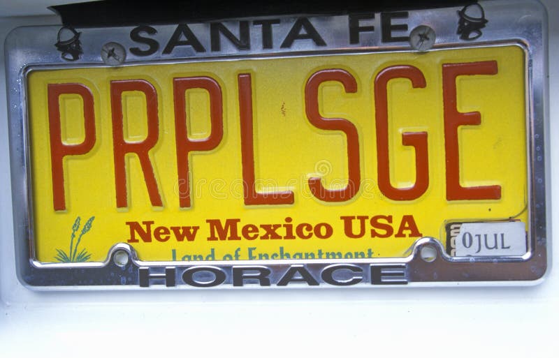 Vanity License Plate New Mexico Editorial Image Image of band