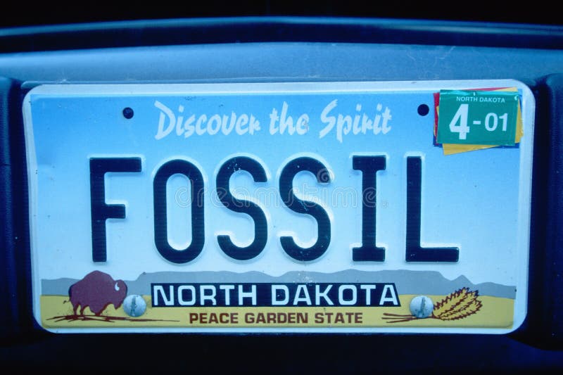 Vanity License Plate North Dakota Editorial Stock Image Image of
