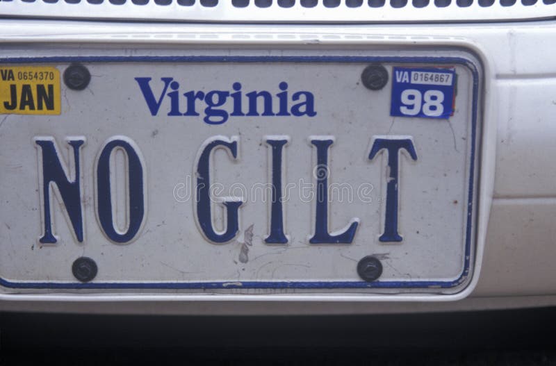 Vanity License Plate Virginia Editorial Image Image of