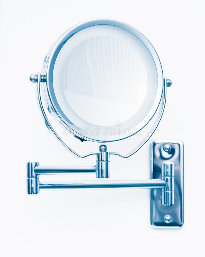 Vanity Round Mirror in the Bathroom Stock Photo Image of view, close