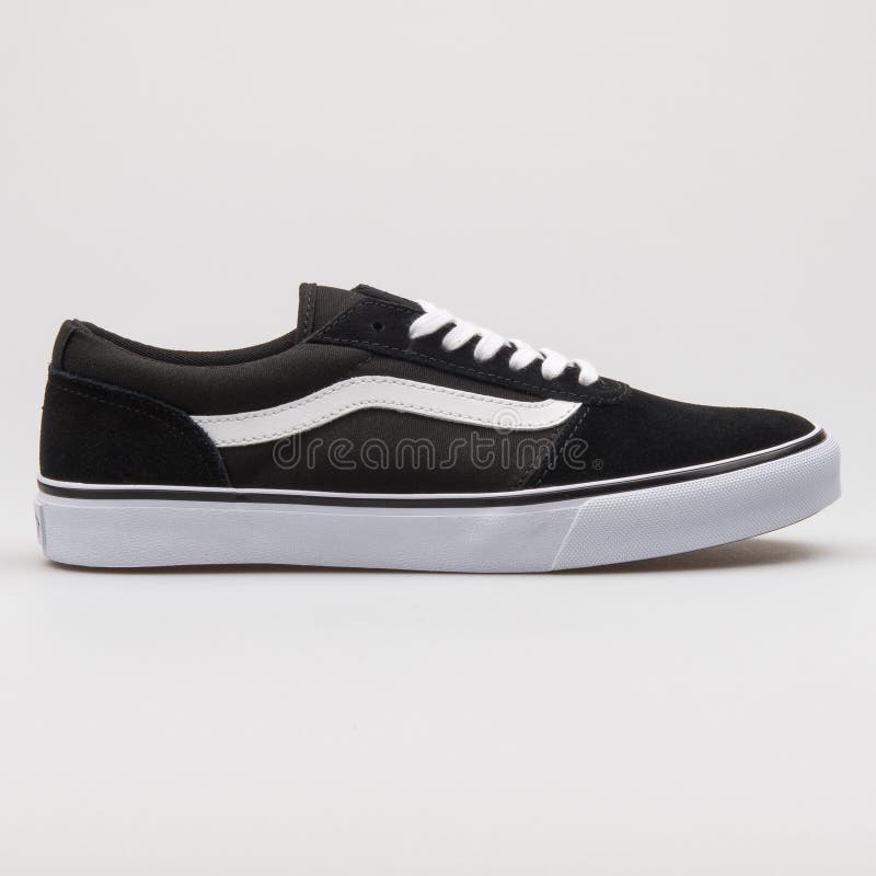 vans maddie black white