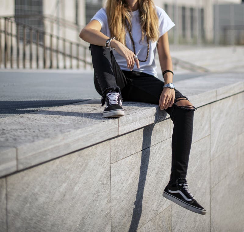 attractive Screech trace Vans Old Skool shoes editorial image. Image of shoe - 160809015