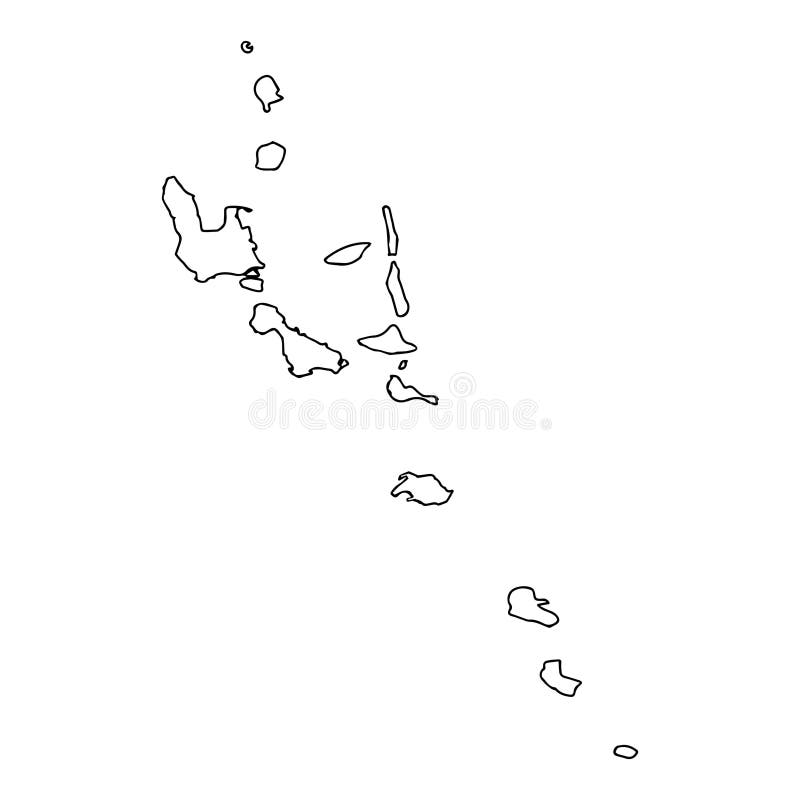 Vanuatu region map stock vector. Illustration