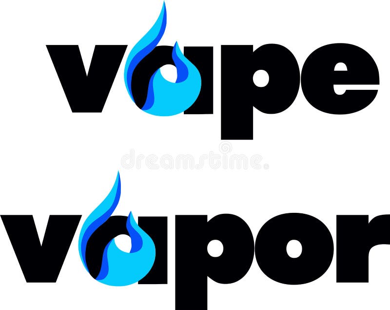 Vape dunststånglogo vektor illustrationer Vape dunststånglogo vektor illustrationer