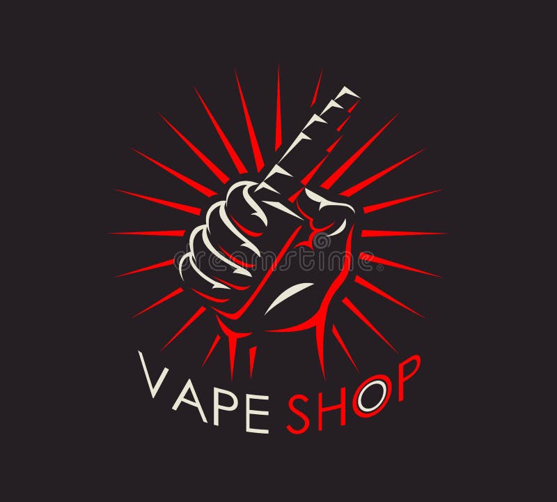Vape sklepu logotyp royalty ilustracja Vape sklepu logotyp royalty ilustracja