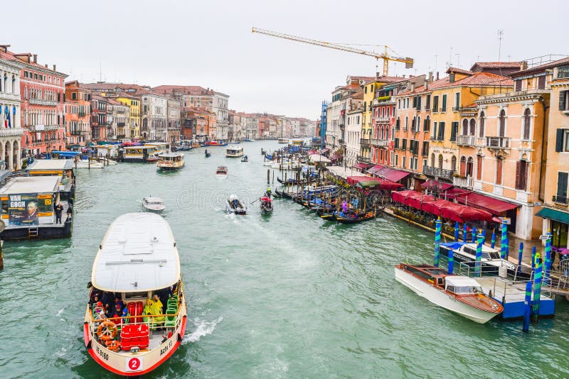 Vaporettos water buses, gondolas, water taxis royalty free stock images Vaporettos water buses, gondolas, water taxis royalty free stock images