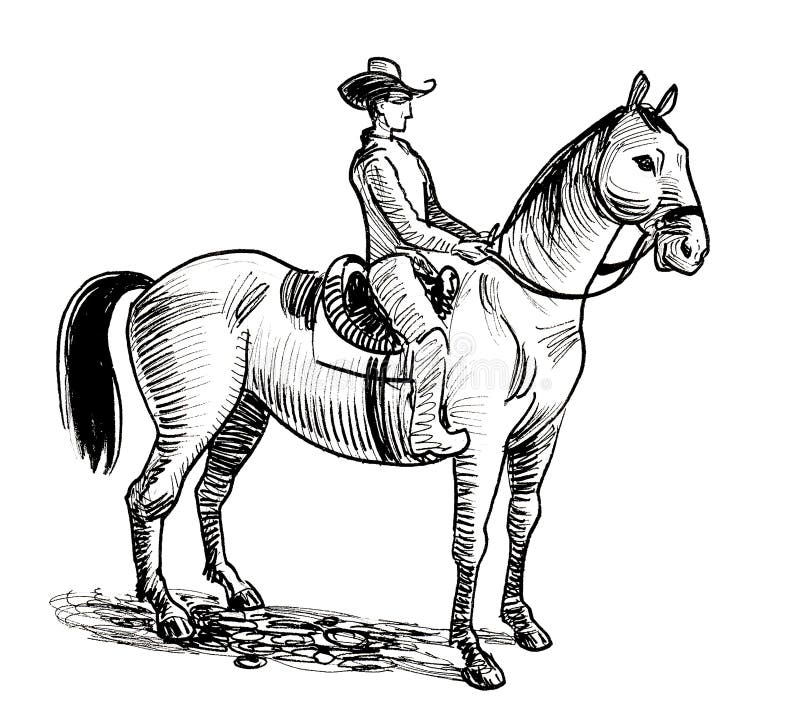 VAQUEIRO A CAVALO - DESENHO