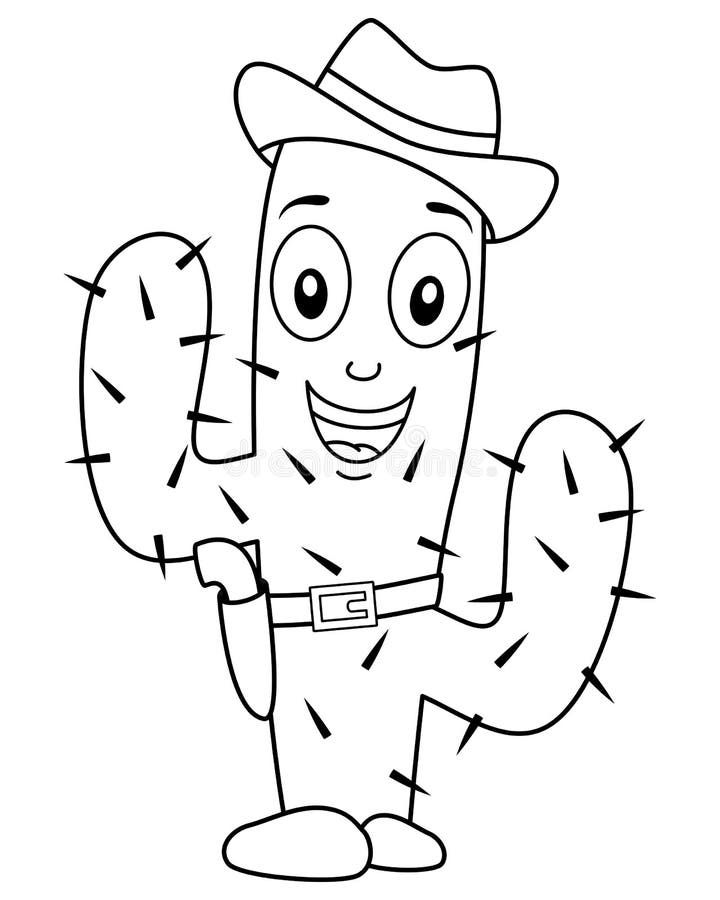 Baixe Personagem de desenho animado do Cowboy em pé ao lado de Cactos PNG -  Creative Fabrica