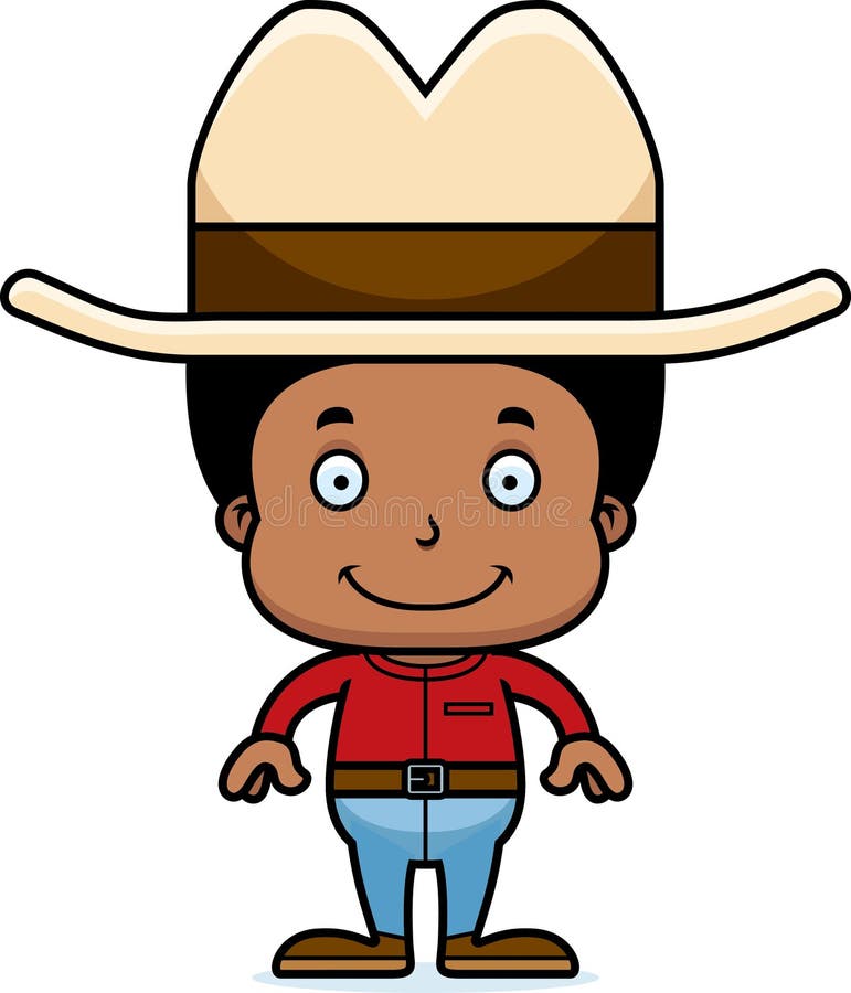 Vaquero sonriente Boy de la historieta libre illustration Vaquero sonriente Boy de la historieta libre illustration