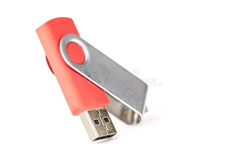 Vara vermelha da memória do usb imagem de stock Vara vermelha da memória do usb imagem de stock