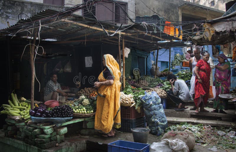 Varanasi Fruit and Vegetable Market Editorial Photo Image of people