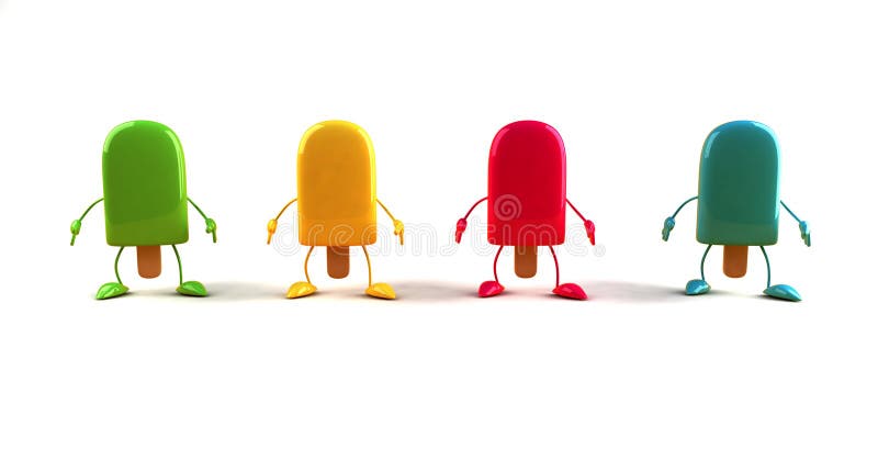 Varas do gelado ilustração royalty free Varas do gelado ilustração royalty free
