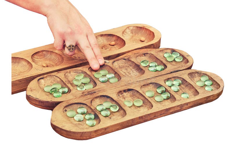 Foto de Antiga Boa Mancala Tradição Africano Jogo De Tabuleiro