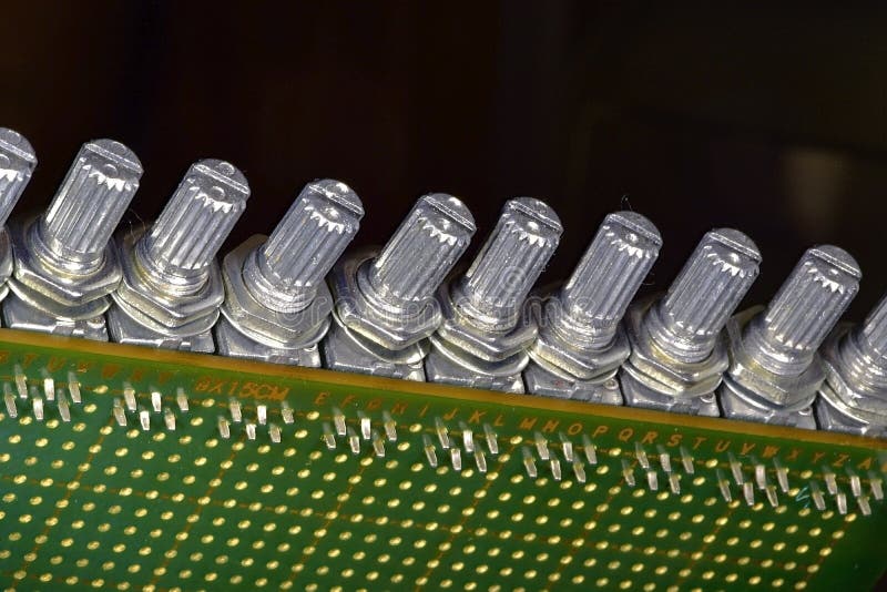 Variable Resistors in a Very Compact Housing on a Circuit Board Stock