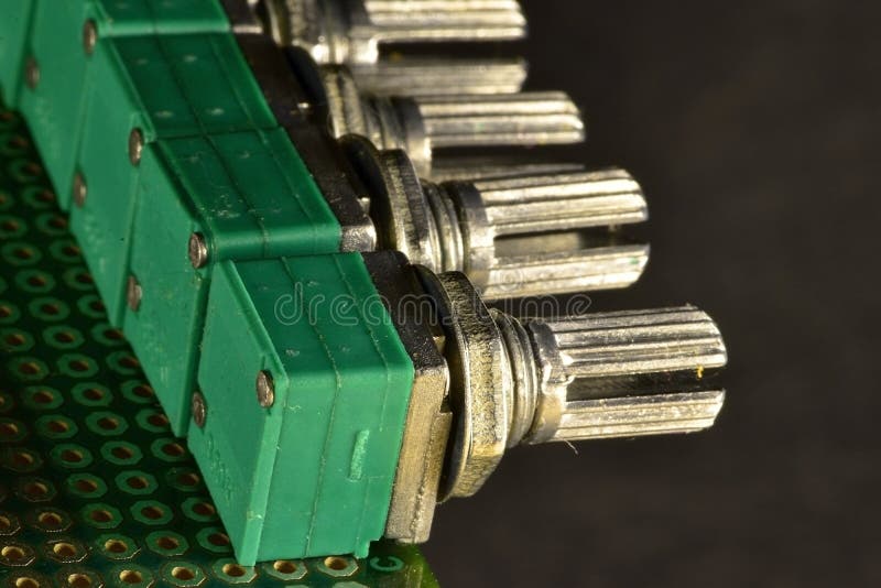Variable Resistors in a Very Compact Housing on a Circuit Board Stock