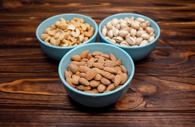 Variación de nueces Alimentos nutritivos de proteínas vegetarianas saludables