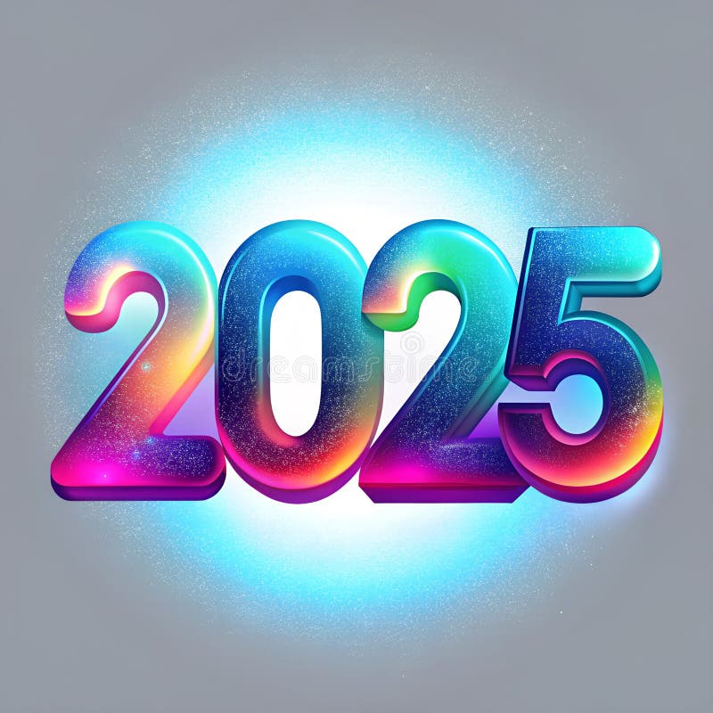 Varianten Gradientenfarbnummer2025auf weißem Hintergrund. generative Hilfe. vektor abbildung