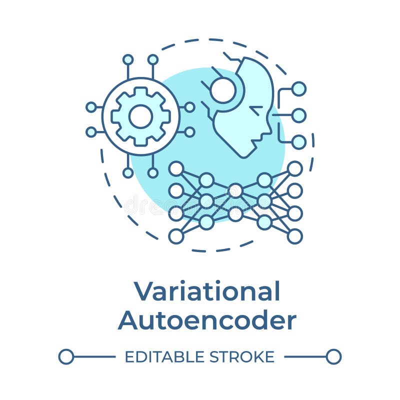 Variational Autoencoder Soft Blue Concept Icon Stock Illustration ...