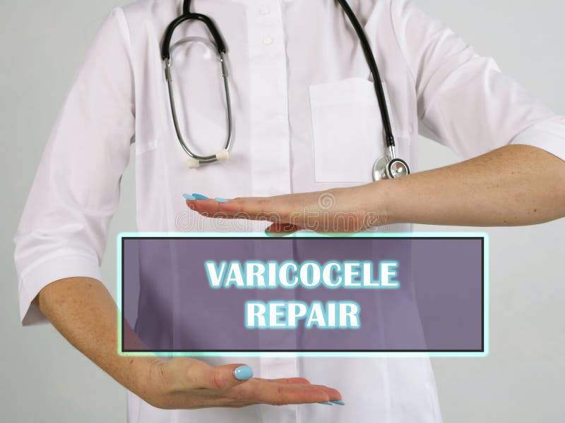 VARICOCELE REPAIR inscription on the screen.