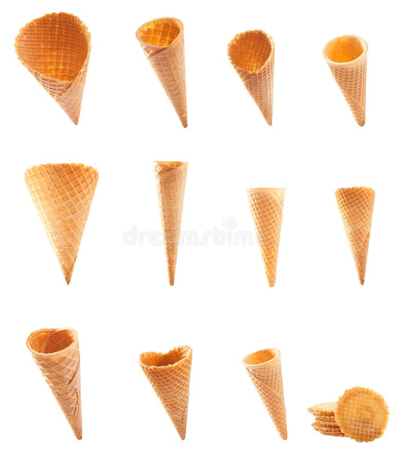 Variedade De Cones De Gelado E De Cartuchos Imagem de Stock Imagem de delicioso, alimento