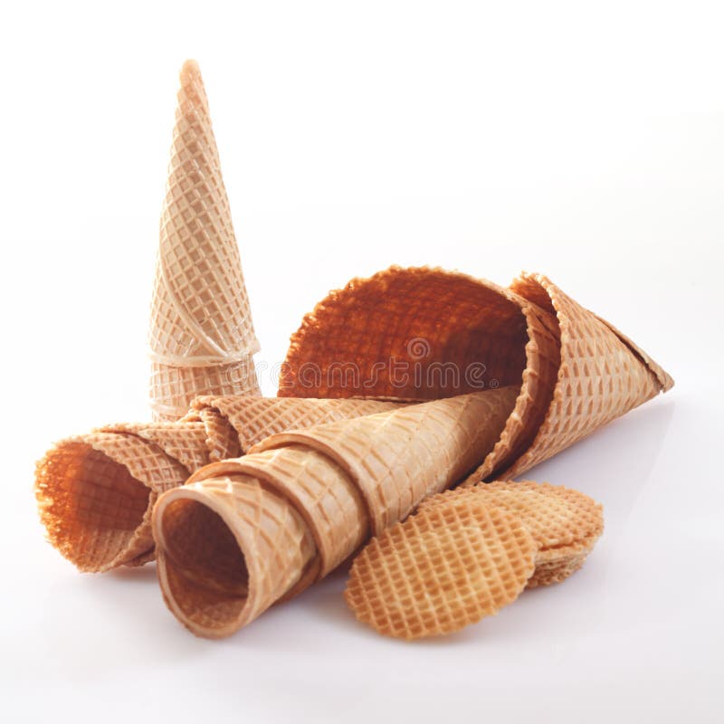 Variedade De Cones De Gelado E De Cartuchos Foto de Stock Imagem de