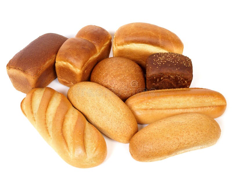 Хлеб на белом фоне