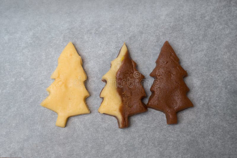 Variety of Christmas Tree Cookies Stock Photo - Image of desserts