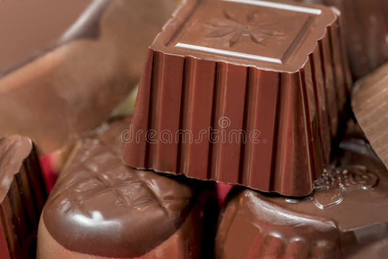 Variety of Different Stacked Chocolates Stock Photo Image of cocoa