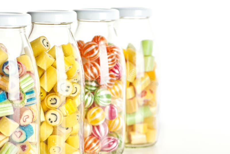 Glass Jars Filled With Candy Stock Image Image of mallow, jellybeans