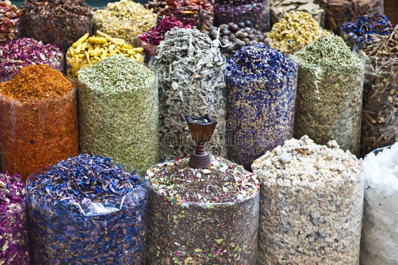 Variety of incense available at the Dubai souq