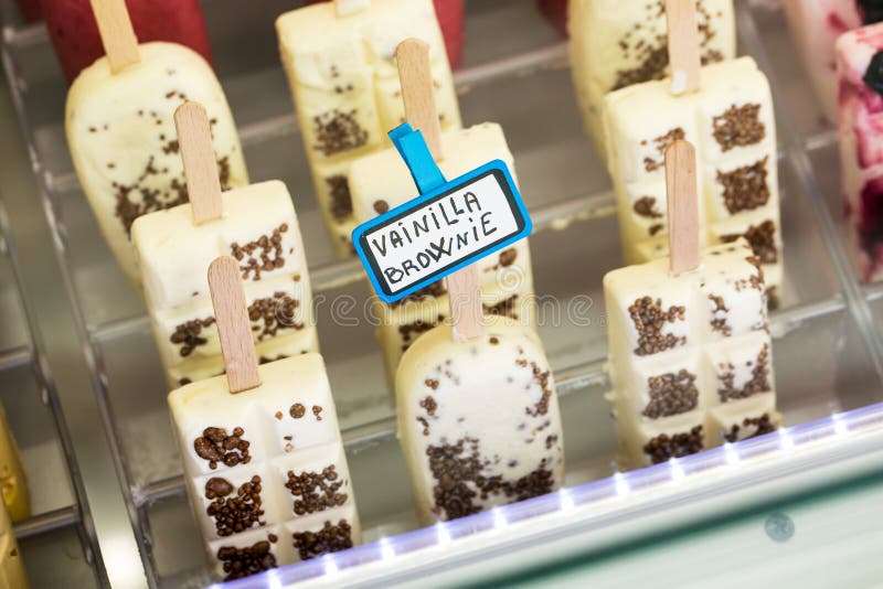 Variety of Popsicles in Shop Stock Image Image of brownie, shop 70446841