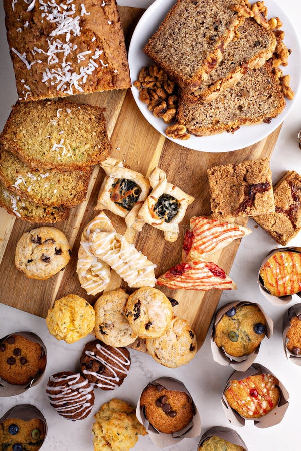 Variety of Small Pastries for Breakfast Stock Image Image of food, dessert 158024177