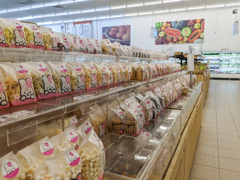 A Variety of Snacks are Ready for Sale in Supermarkets. Editorial
