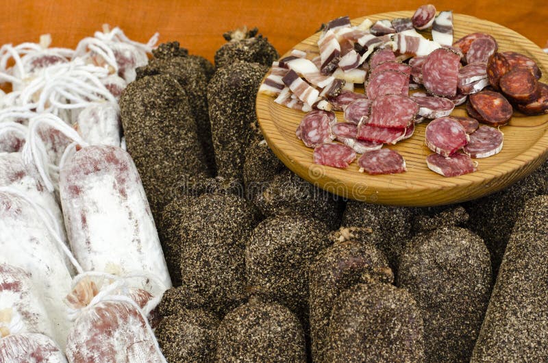Variety of Spanish Cured Meats Stock Photo Image of cuisine, palette