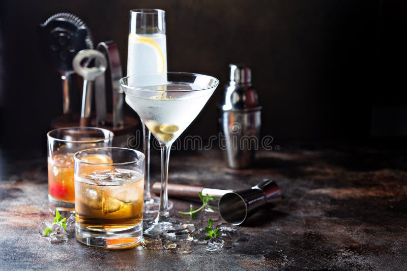 Varietà di cocktail alcolici