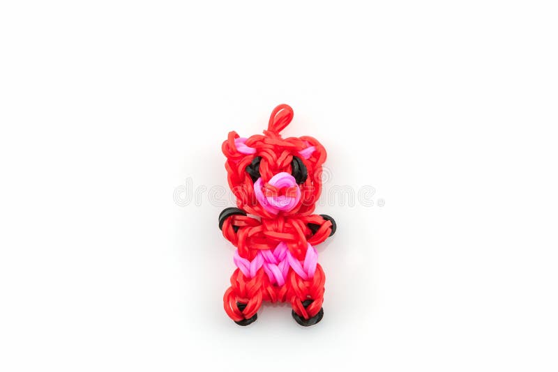 Variopinto delle bande elastiche del telaio dell'arcobaleno immagine stock Variopinto delle bande elastiche del telaio dell'arcobaleno immagine stock